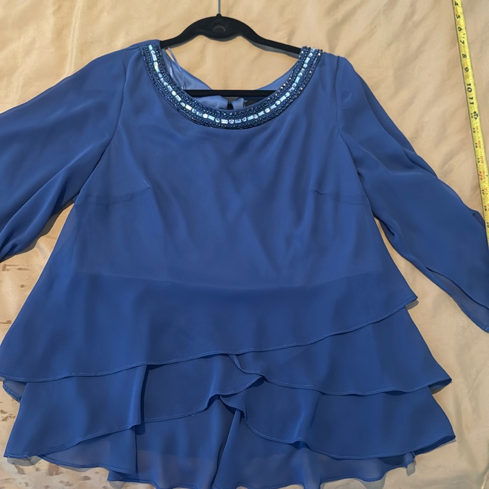 Alex Evenings X Blue Blouse like new